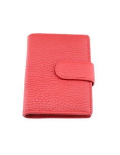 Port Card Piele Naturala M21 rosu