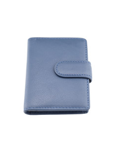 Port Card Piele Naturala M21 bleumarin