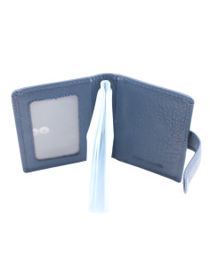 Port Card Piele Naturala M21 bleumarin 2