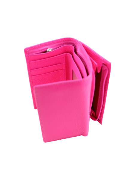 Portofel Piele Naturala ST021 fucsia