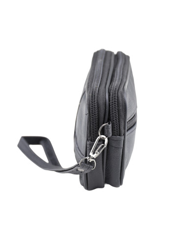 Borseta Piele Naturala Transit Negru 6809