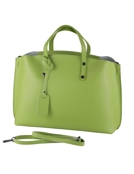 Geanta Piele Naturala Prestige Verde Fistic