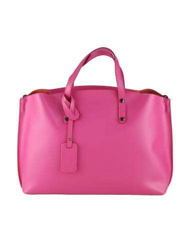 Geanta Piele Naturala Prestige Fucsia
