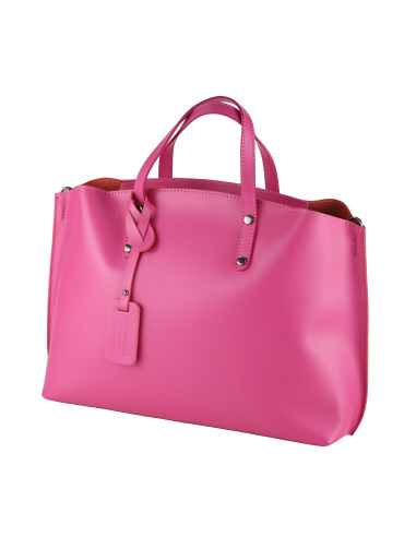 Geanta Piele Naturala Prestige Fucsia