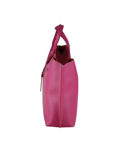 Geanta Piele Naturala Prestige Fucsia