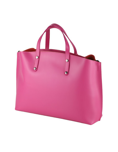 Geanta Piele Naturala Prestige Fucsia