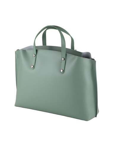 Geanta Piele Naturala Prestige Verde Salvie