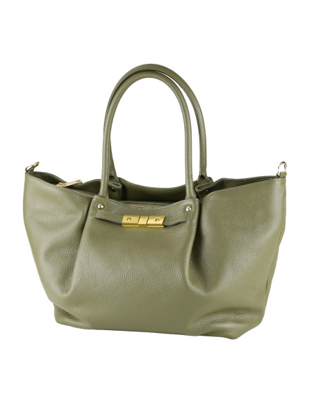 Geanta Piele Naturala Eva Verde Olive