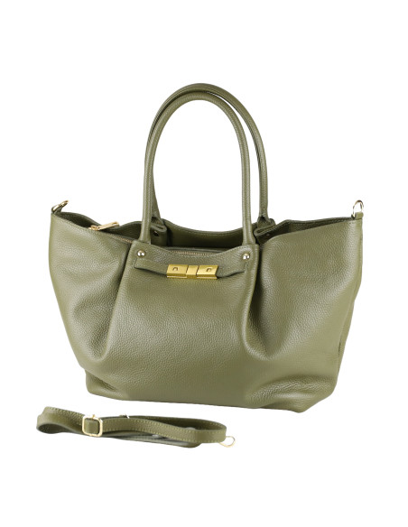 Geanta Piele Naturala Eva Verde Olive