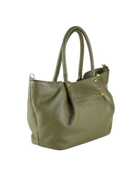 Geanta Piele Naturala Eva Verde Olive
