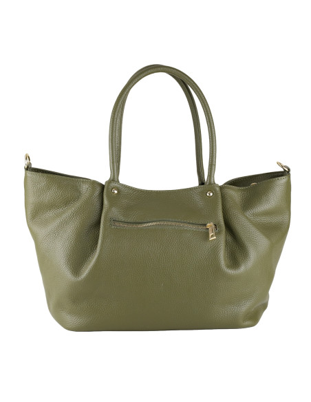 Geanta Piele Naturala Eva Verde Olive
