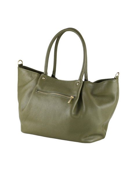 Geanta Piele Naturala Eva Verde Olive