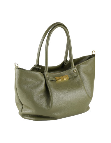 Geanta Piele Naturala Eva Verde Olive