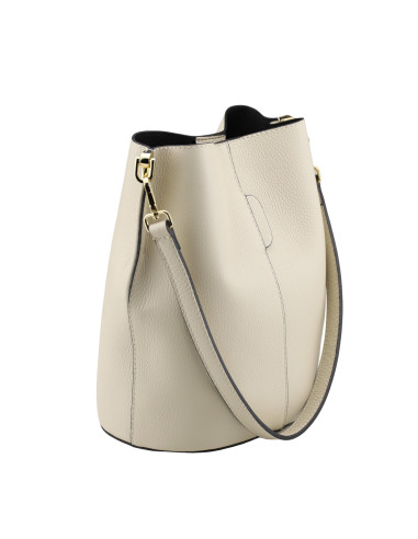 Geanta Piele Naturala Icon Crem