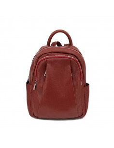 Rucsac Piele Naturala Artiom rosu 2