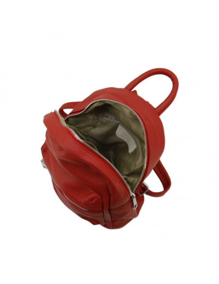 Rucsac Piele Naturala Qiruka rosu