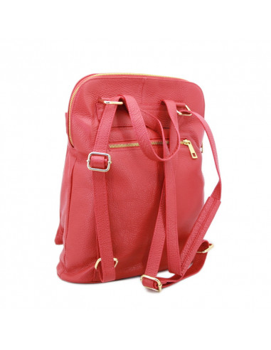 Rucsac Piele Naturala Venture rosu