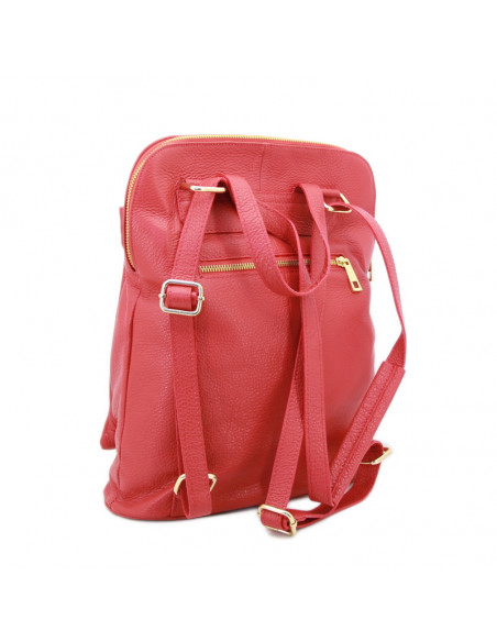 Rucsac Piele Naturala Venture rosu