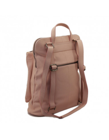 Rucsac Piele Naturala Venture roz pudra