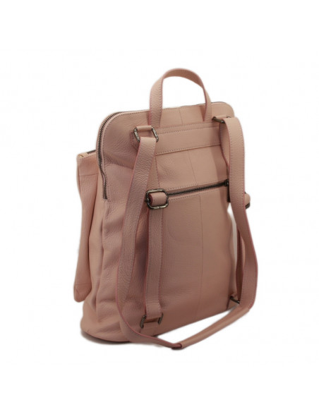 Rucsac Piele Naturala Venture roz pudra